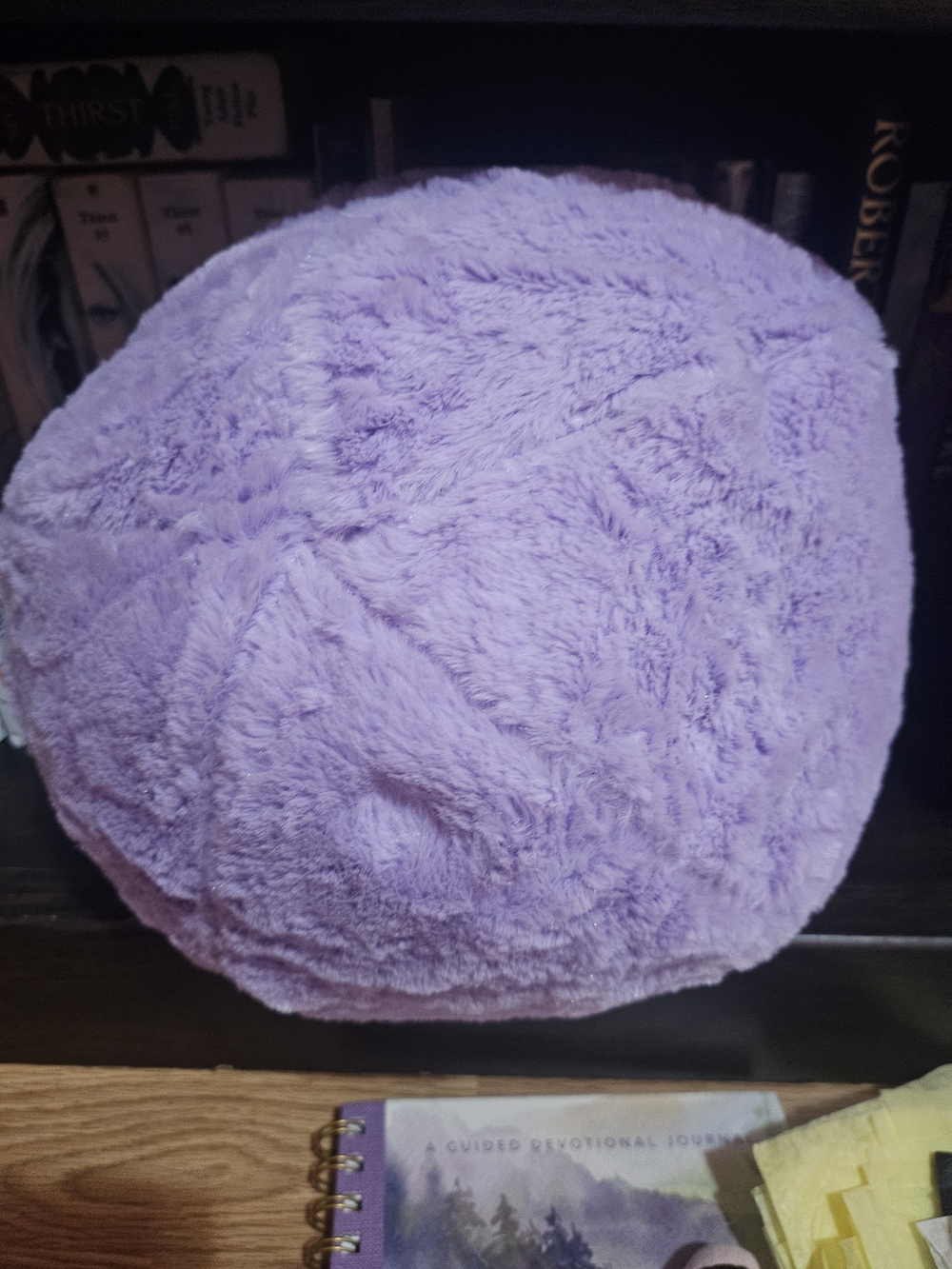 Plush Lavender Fuzzy Throw Pillow
